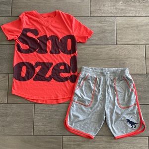 Boys Gap Kids Snooze! PJ Set with Dinosaur Graphic